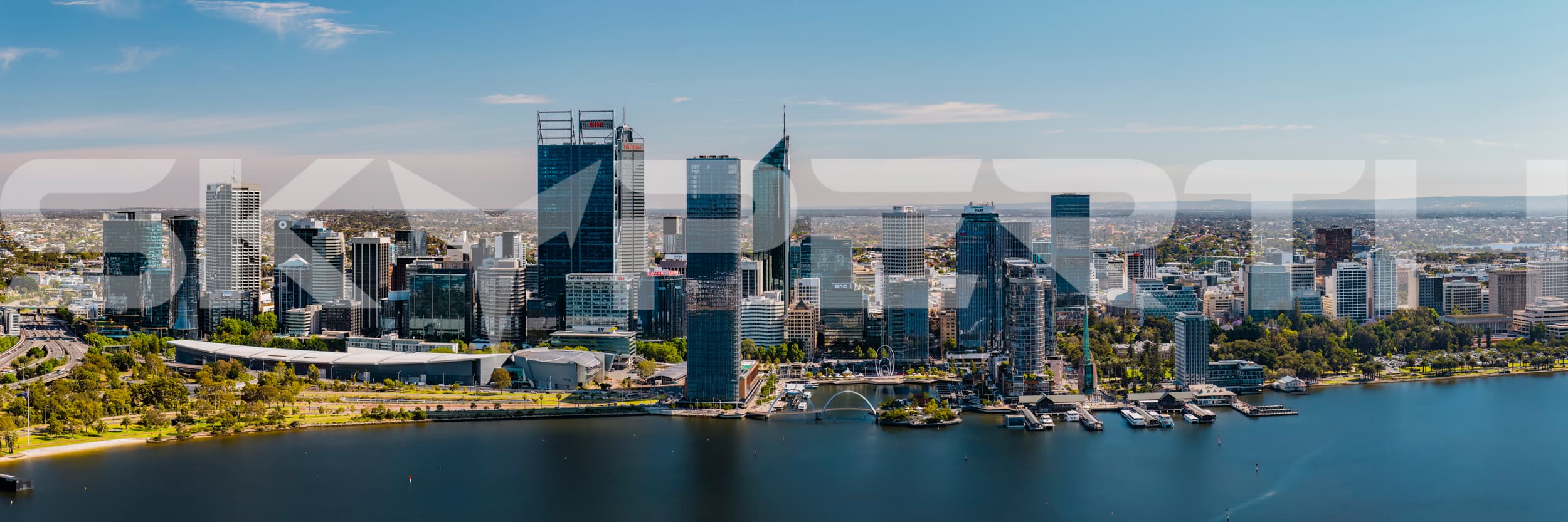Sunrise Panorama of Perth’s Swan River