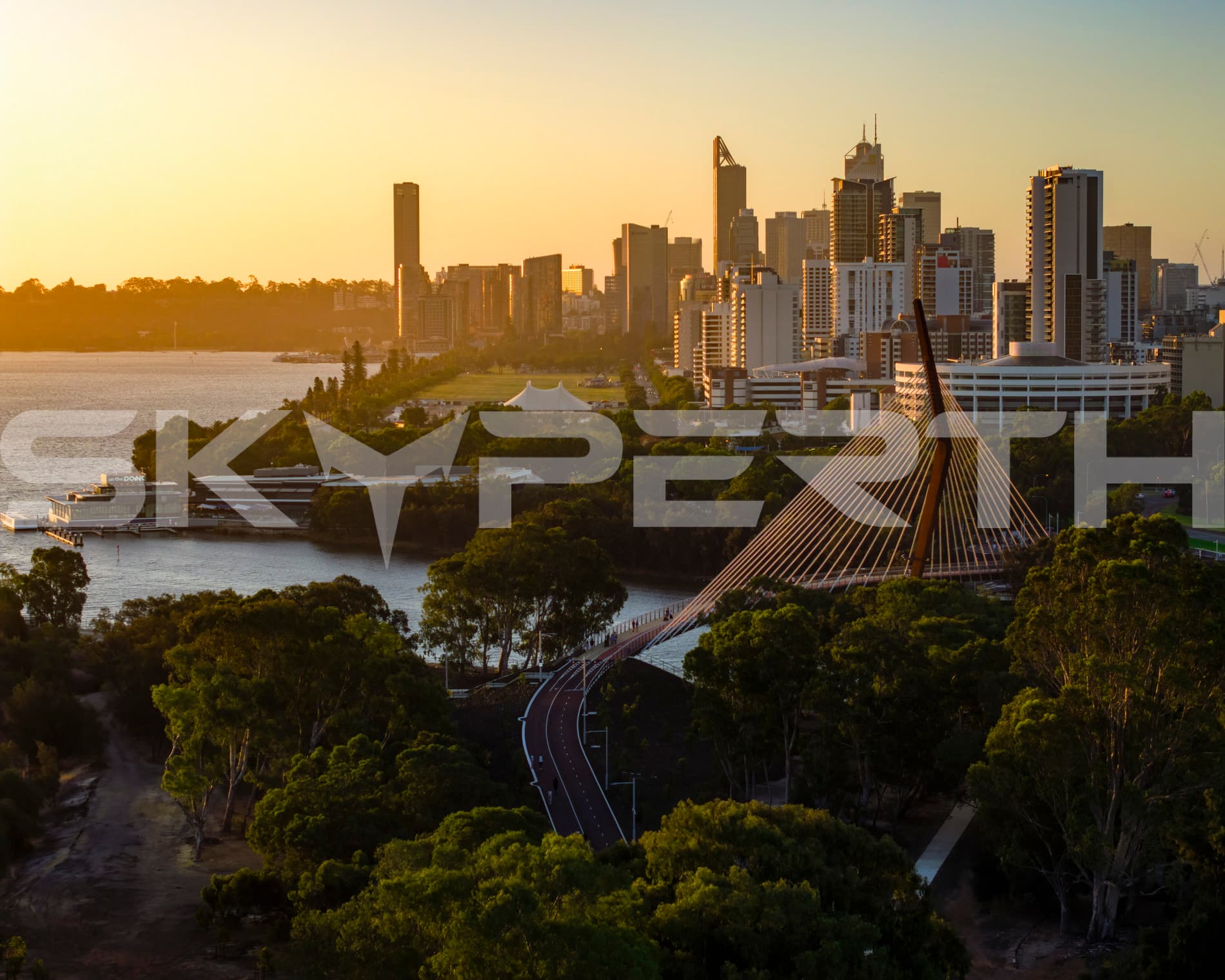 Sunset Over Boorloo Bridge, Perth