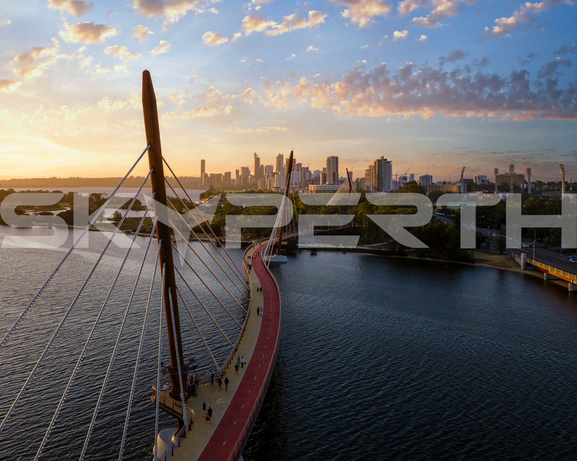 Golden Hour at Boorloo Bridge, Perth
