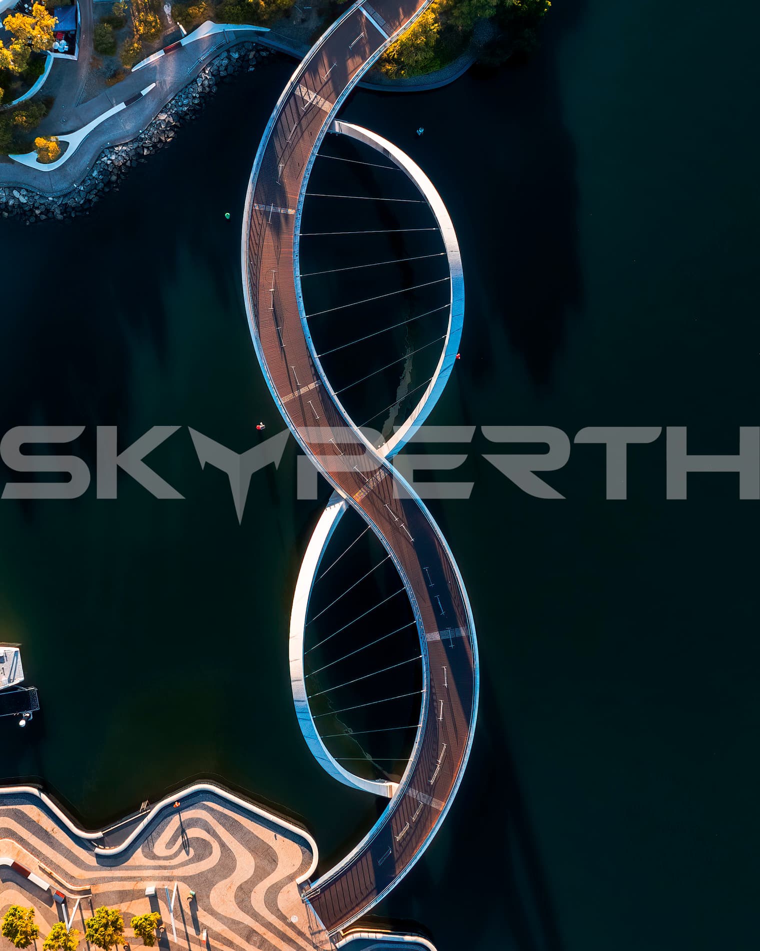 Overhead Bridge Calm – Elizabeth Quay, Perth City