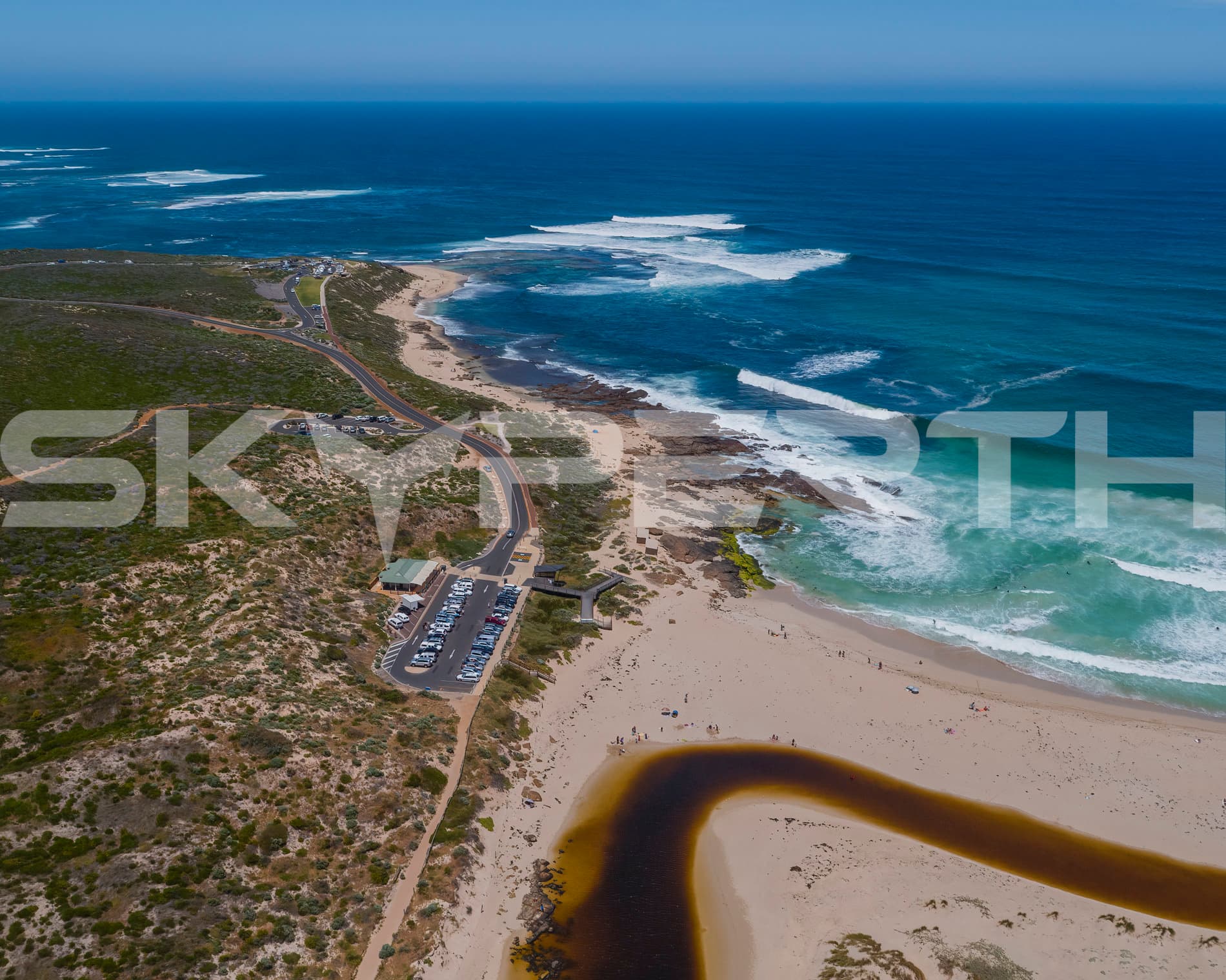 Aerial Coastline with Surfers Point – Margaret River